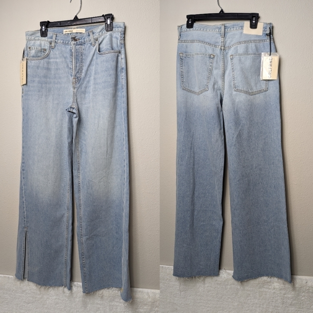 GRLFRND Wide Leg Jean Women's 30 Light Wash Denim Jeans Pants Sparkle 8 - Picture 14 of 15